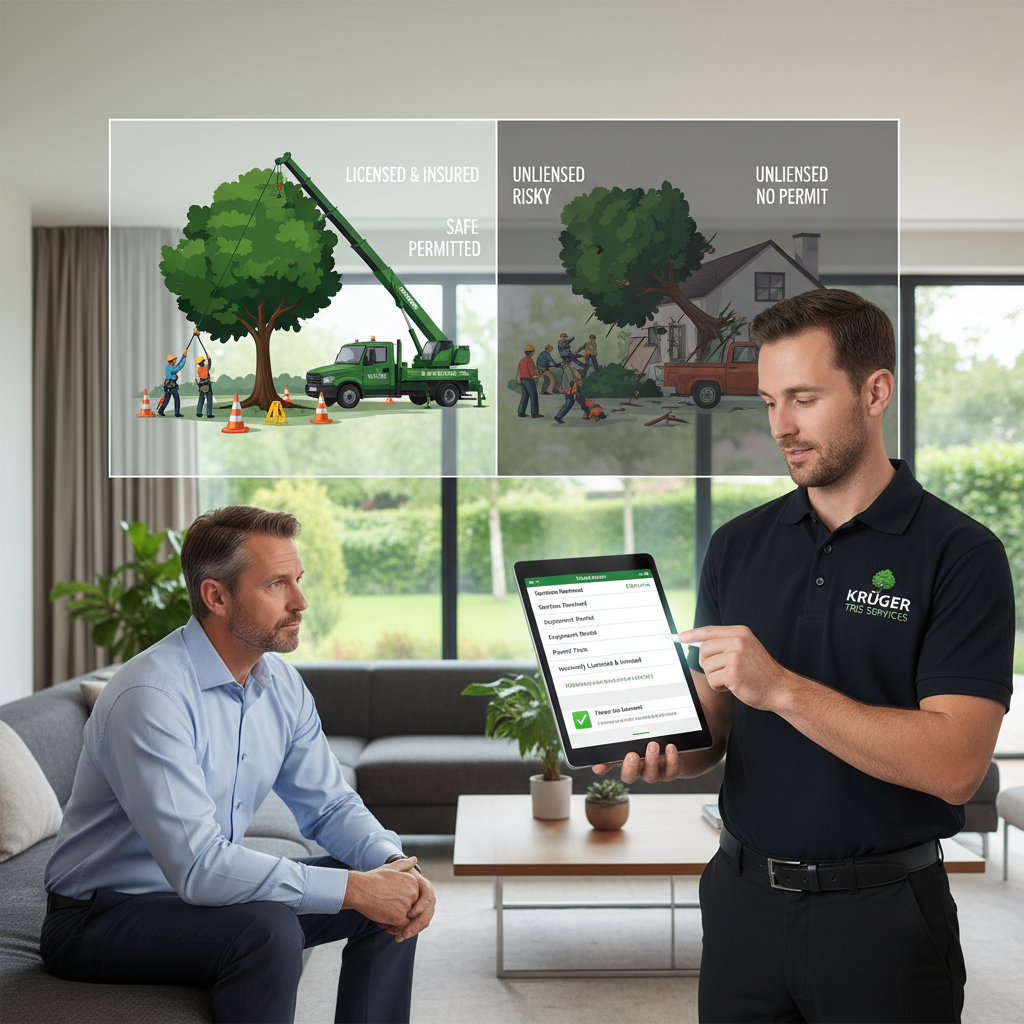 A modern, professional, tech-inspired image showing a homeowner reviewing a detailed, digital quote